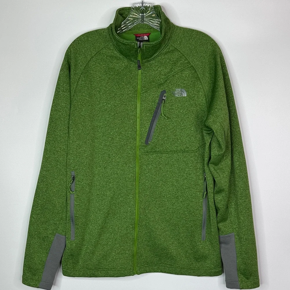 The North Face Green Full Zip Sweatshirt Size Medium